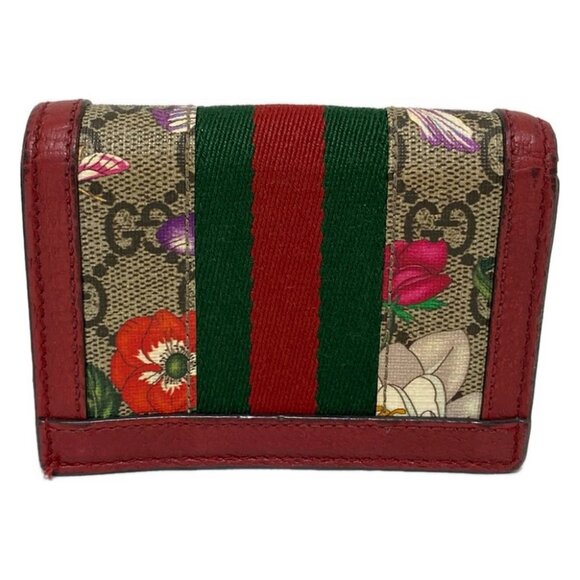 Auth GUCCI Ophidia GG Supreme 523155 Red Dark Green Multi Leather PVC - - Picture 6 of 11